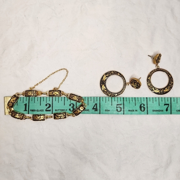 Damascene Earrings & Bracelet - Picture 7 of 7